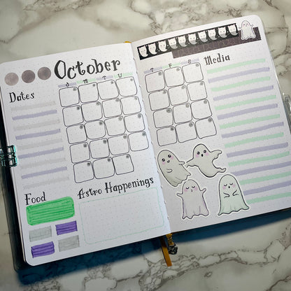 Ghost Themed Spooky Ghosties Sticker Flakes Die Cut Set