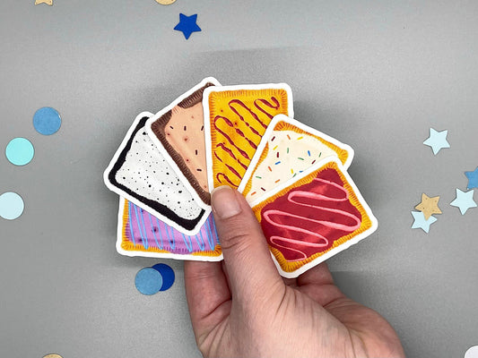 Toasted Pastry (Like Pop Tart) Sticker Flakes Die Cut Set