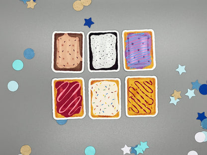 Toasted Pastry (Like Pop Tart) Sticker Flakes Die Cut Set