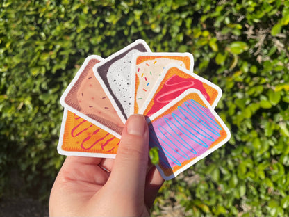 Toasted Pastry (Like Pop Tart) Sticker Flakes Die Cut Set