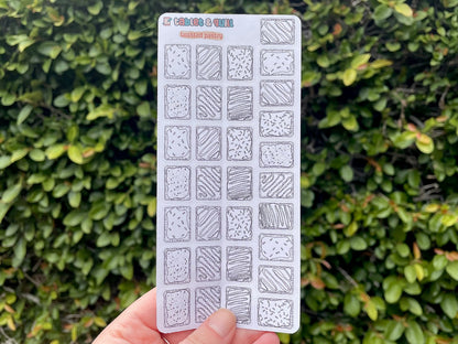 Toasted Pastry (Like Pop Tart) DIY Color Black & White Sticker Sheet