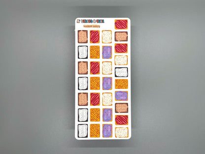 Toasted Pastry (Like Pop Tart) Color Sticker Sheet