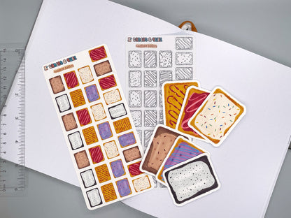Toasted Pastry (Like Pop Tart) Color Sticker Sheet